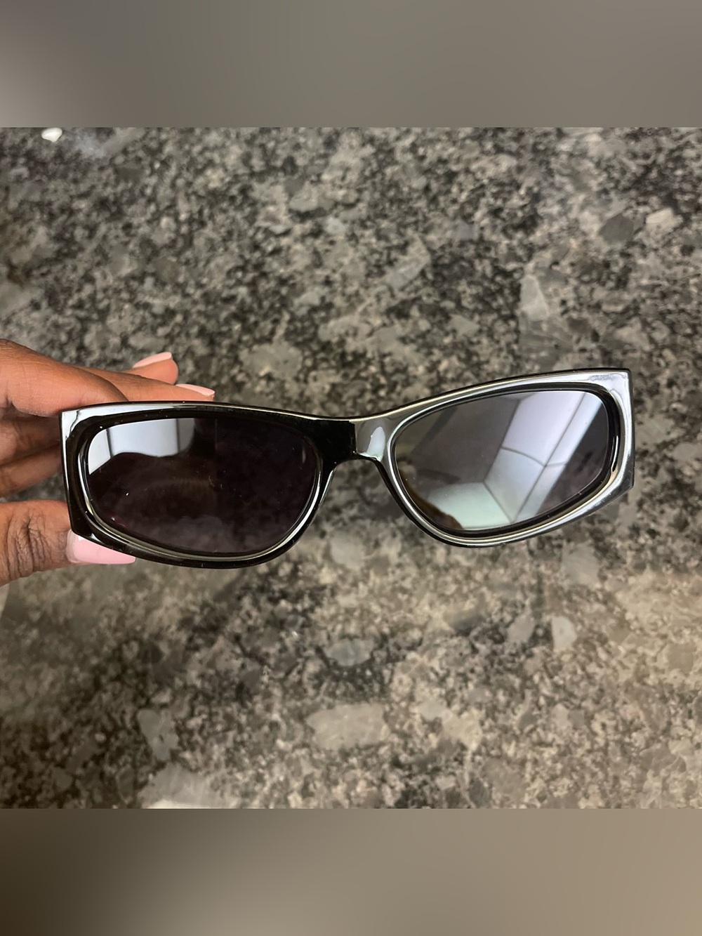 Yves Saint Laurent Black Rectangular Women’s Sunglasses